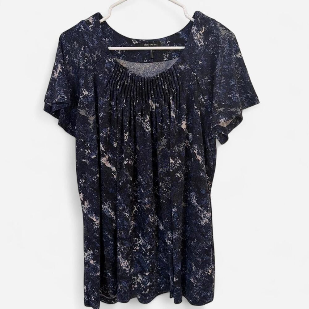 Daisy-fuentes Women's Navy and Blue Blouse
